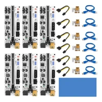 6 pack ver010 x pcie riser 1x to 16x usb3 0 graphic extension for btc gpu mining powered adapter card with thermal pad