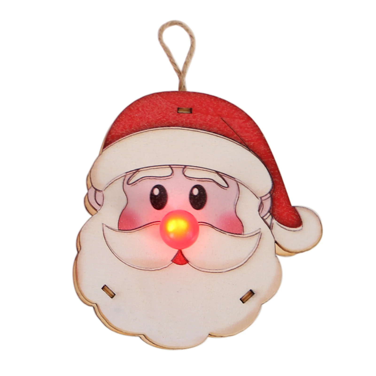

Christmas Lights Pendant Christmas Tree Ornament Santa Claus Elk Snowman Luminous Small Pendant Kid Gift New Year Decorated 2021