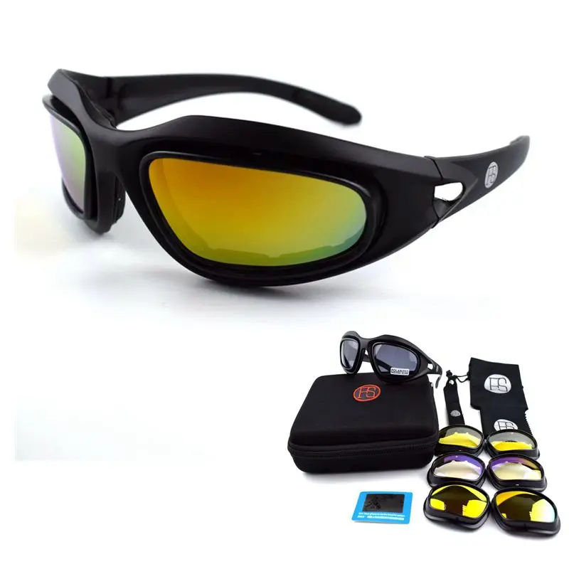 C5 тактические очки армейские мужские военные солнцезащитные для страйкбола с 4