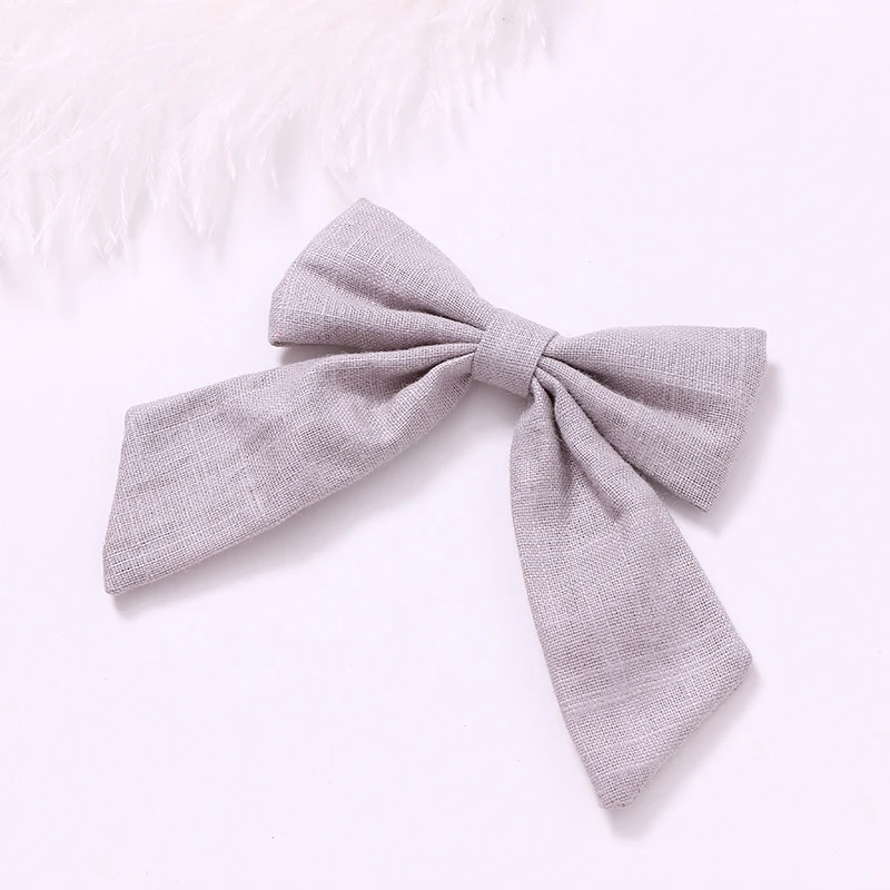 1pc Big Bow Hairpins Solid Fabric Hair clips 12 colors bow Barrettes For Girls Accessories Bowknot Kids Headwear | Детская одежда и
