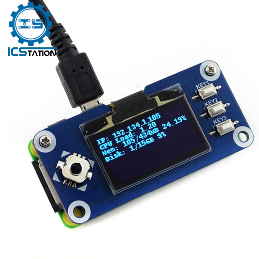 

ЖК-дисплей с OLED-экраном 1,3 дюйма, совместимый с Raspberry Pi Jetson Nano 128x64 SPI I2C, протокол связи с клавишной кнопкой