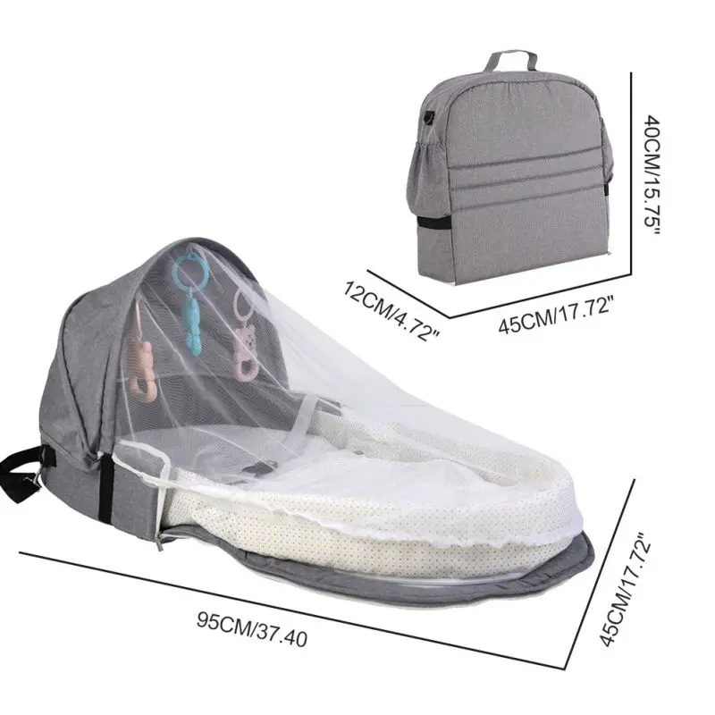 Переносная переносная детская кроватка многофункциональная складная для