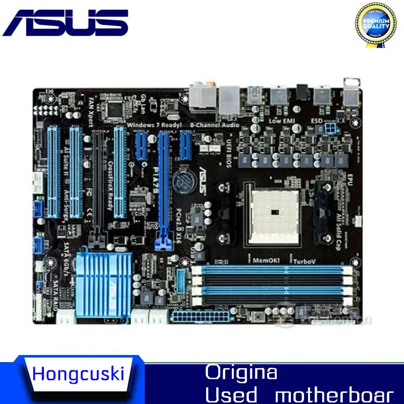Используется для ASUS F1A75 оригинальная материнская плата разъем FM1 DDR3 USB3.0 SATA3 A75