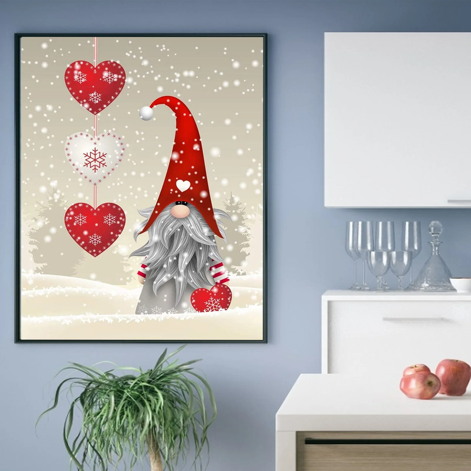 

Diamond Painting Kit Gnome 5D Christmas Diamond Art Set relaxing develop intelligence Add Christmas Atmosphere Easy to Operate