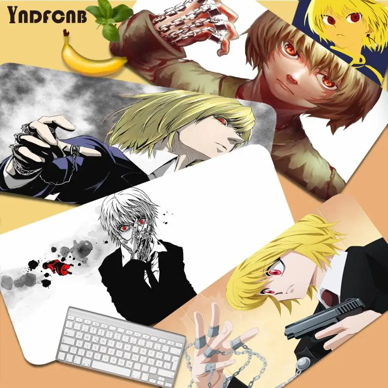 

Резиновый коврик для мыши YNDFCNB Hunter X Hunter Kurapika, игровой Настольный коврик для клавиатуры, Cs Go, LOL