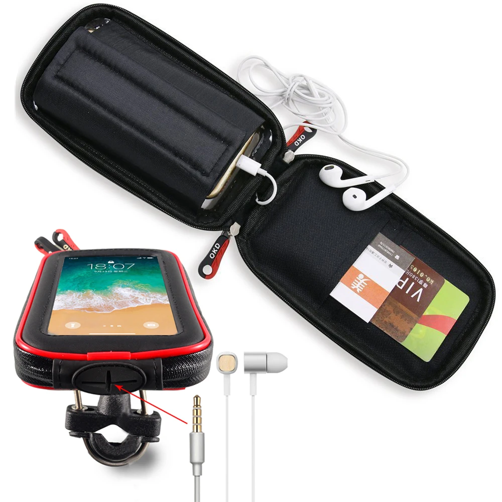 Чехол для телефона на руль мотоцикла с креплением зеркало заднего вида держатель