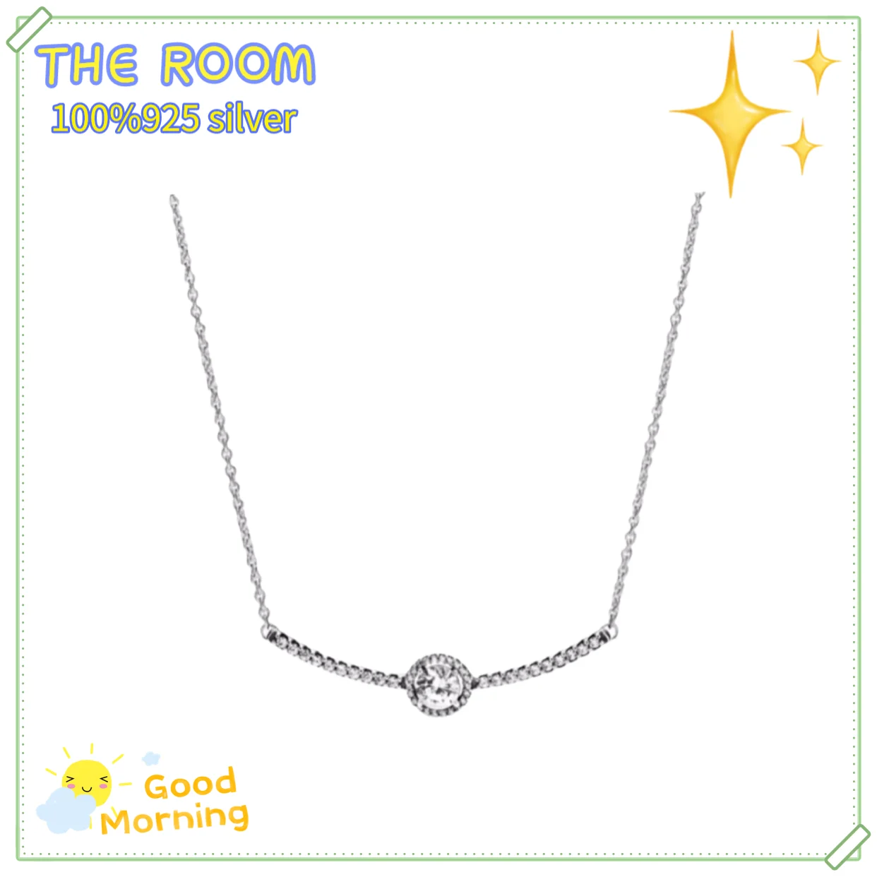 

Brand new genuine Pandora 100% S925 sterling silver round shiny Necklace (adjustable) for female party birthday fashion jewelry
