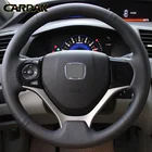 Черная искусственная кожа CARDAK чехол рулевого колеса автомобиля для Honda Civic 9 2012 2013 2014 2015
