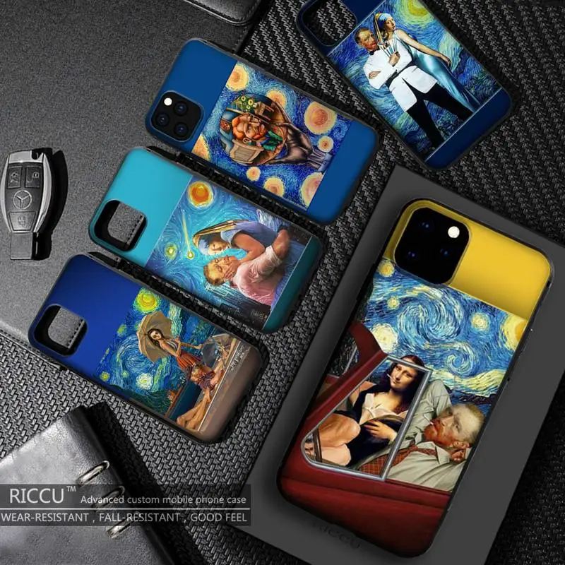 Чехол для телефона Van Gogh Mona Lisa Painting для iPhone 11 12 Mini Pro Max X XS MAX 6 6s 7 8 Plus XR SE2020.