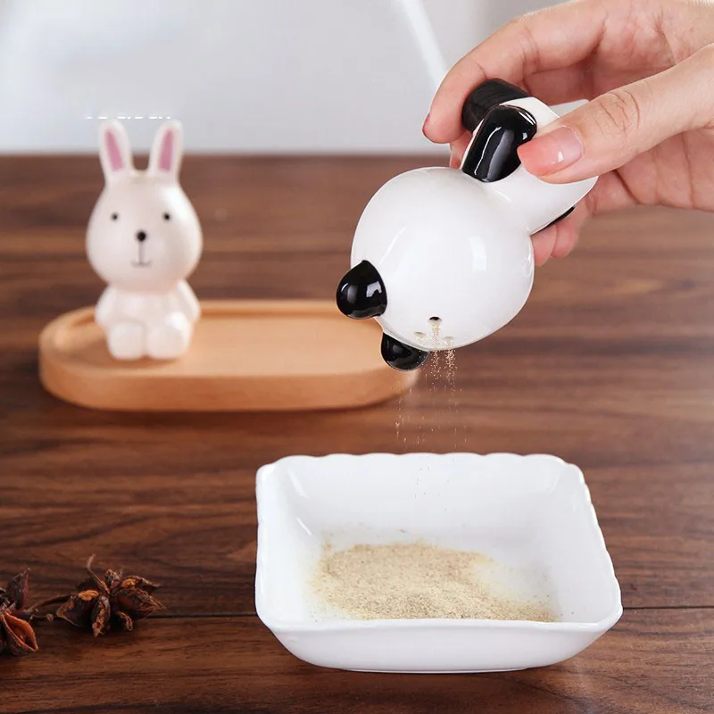 Cartoon Ceramic Seasoning Bottle Salt Shaker Home Dining Table Kitchen Supplies Gravy Boats Grill BBQ Sprayer Salad Beef LA846 | Дом и сад