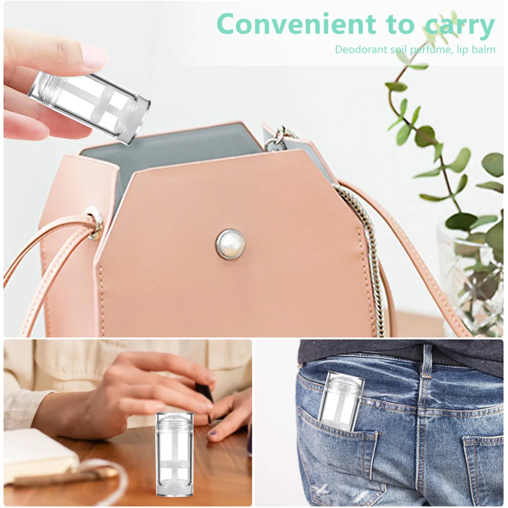 

6Pcs 50ml Empty Deodorant Containers Twist-Up Refillable Storage Bottles