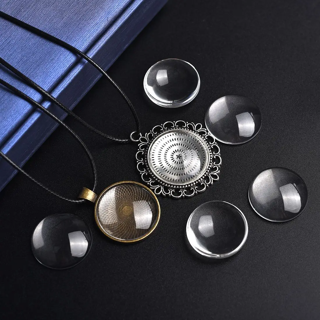 Круглые стеклянные прозрачные кабошоны 20 шт./лот 25 мм подходят для пустого