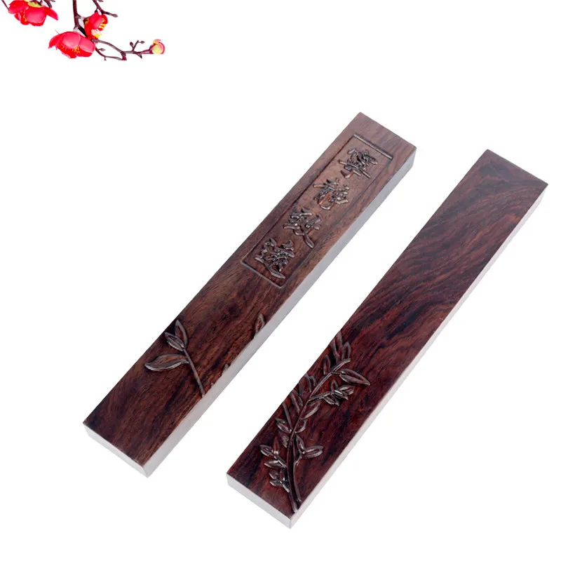 2pcs Paperweight Chinese Ebony Calligraphy Special Paperweights Traditional Carving Crafts Paperweight Rice Paper Pressing