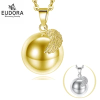 eudora 20mm wing style mexican bola harmony chime ball angel caller pregnancy pendant necklace for women fine jewelry nb231
