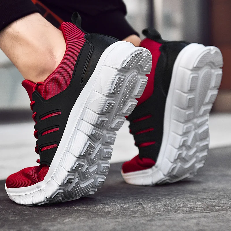 

HUCDML Spring/Autumn Men Sneakers Jogging Ultralight Lace Up Loafers Comfortable Mens Shoes Casual Tenis Support Dropshipping