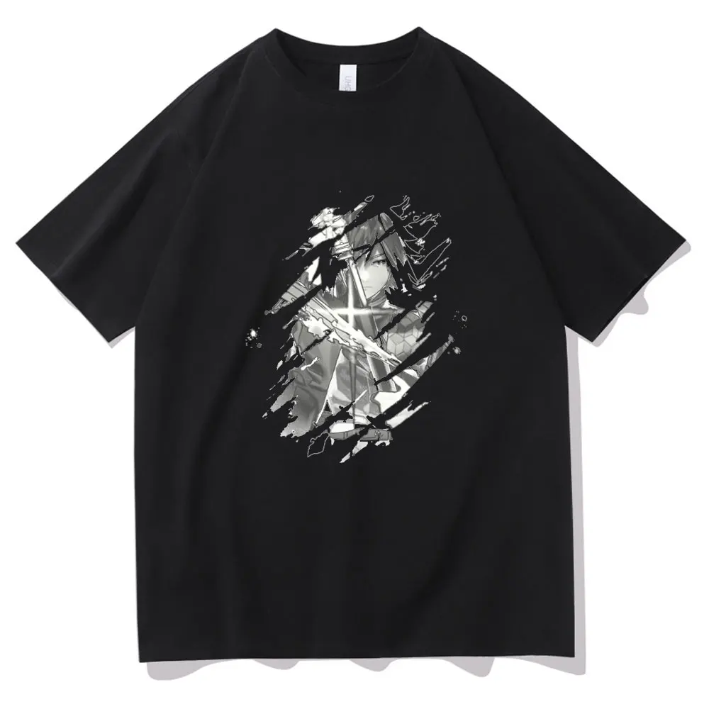

Japan Anime Demon Slayer Tshirt Cool Tomioka Giyuu Print Short Sleeve Tee Men's Hip Hop Punk Tshirt Women Funny Crewneck T-shirt