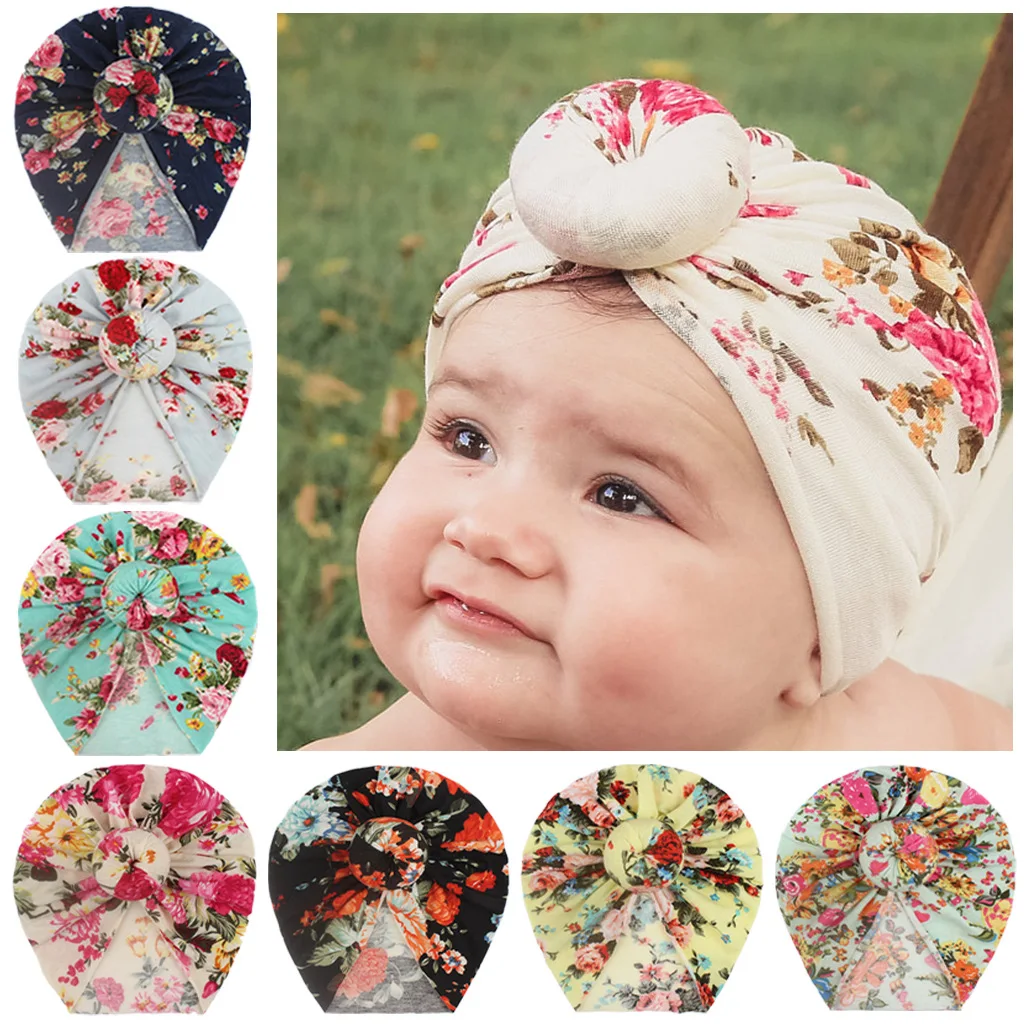 

Enfants Donut Chapeau Baby Girls Donuts Soft Beanie Printed Newborn Hats for Warmer Infant Headwrap Kids Turban Hospital Hats