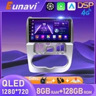 Eunavi 2 din Android авто радио для Renault Logan 1 Sandero 2009-2015 Dacia Duster Carplay 4G Автомобильный мультимедийный GPS Авторадио