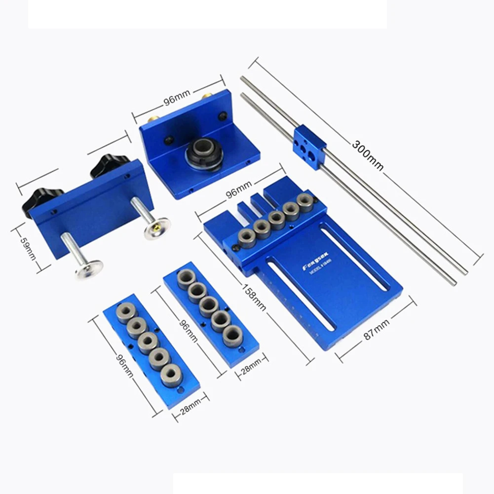 

28pcs/set Round Dowel Puncher Three-in-one Locator Doweling Jig Set Assembly Dowel Drilling Woodworking Hole Opener With Box