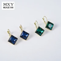 muxueyan diamond dark color big zircon earrings for woman 2021 trend vintage fine jewelry