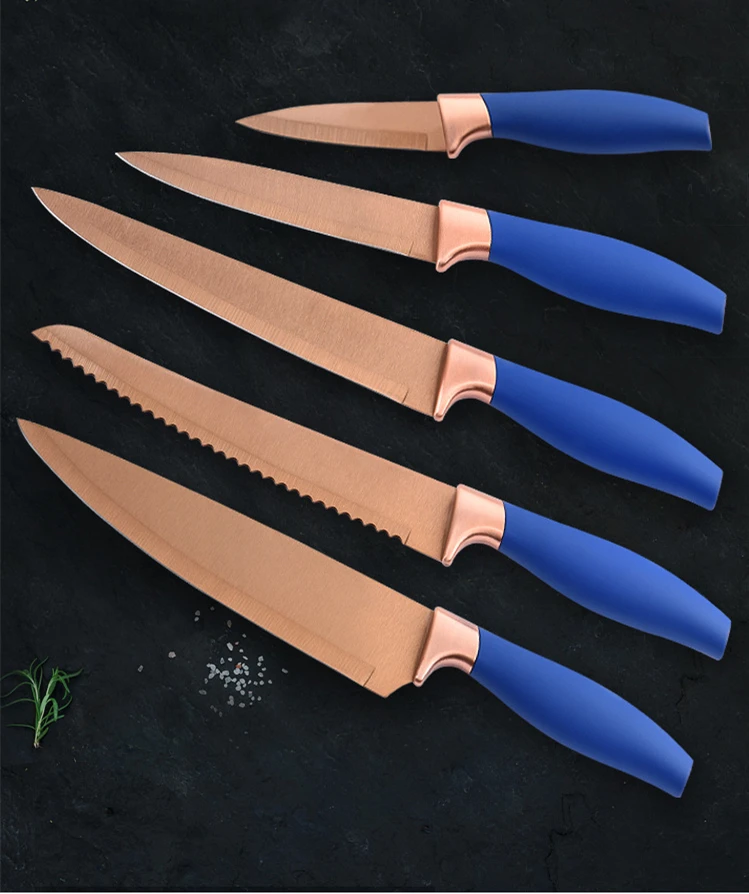 

Kitchen Items Chef Knives Five-piece Set Knives Kitchen 3cr13 Stainless Steel Blade Cleaver Slicing Utility Knives Tool