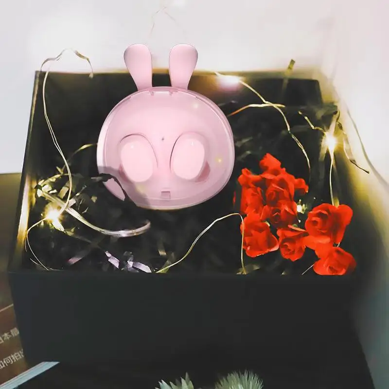 Pink Rabbit Package GVANCA I-10 TWS Fingerprint Touch 5,0 Bluetooth наушники беспроводные наушники HD стерео наушники умные наушники с шумоподавлением - Цвет: Pink Rabbit Package