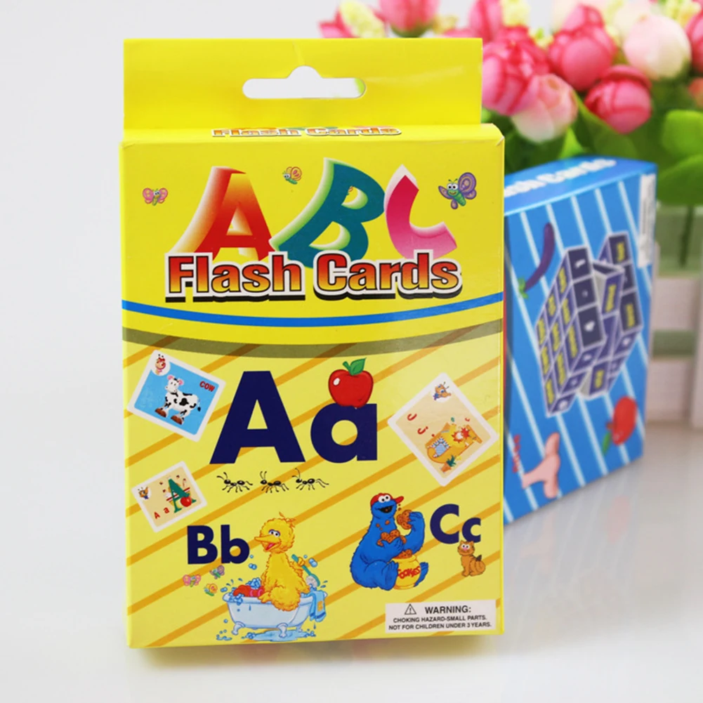 Английский алфавит цифры флэш бумажные карты развитие детей игрушка