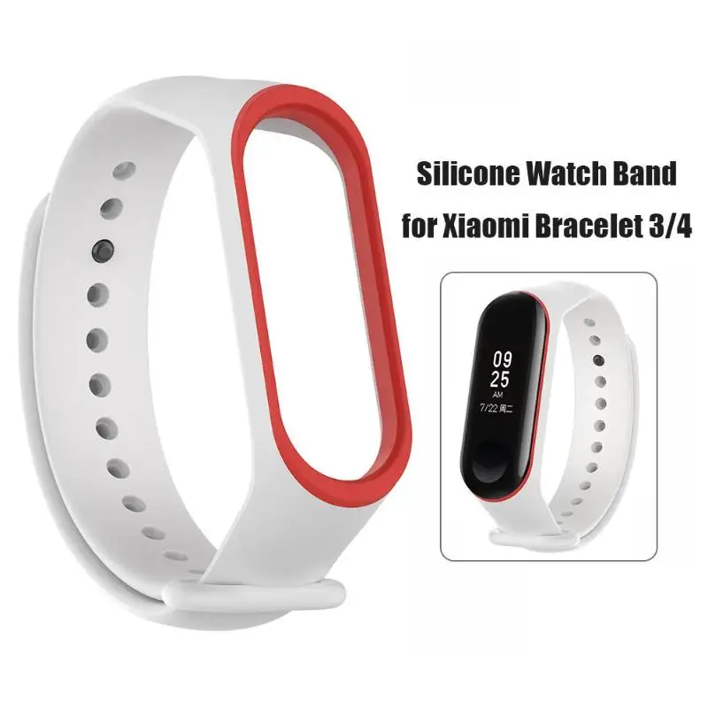 10 шт./упак. для Mi Band 3 4 ремешок браслет аксессуары для Mi 3 Mi 4 ремешок силиконовый спортивный фитнес-браслете Mi Band 4 браслет