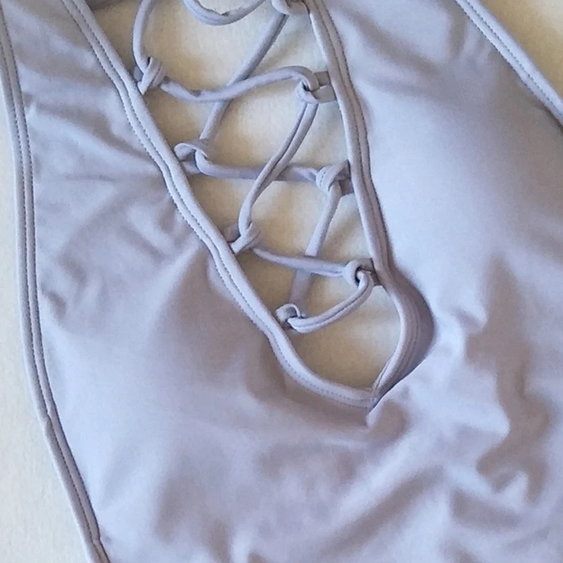 

LEEMIIJUU 2020 NEW Sexy One Piece Swimsuit Push Up Swimwear Women Solid Color Monokini Swimsuit Bodysuit Bathing Suit Swim Wear