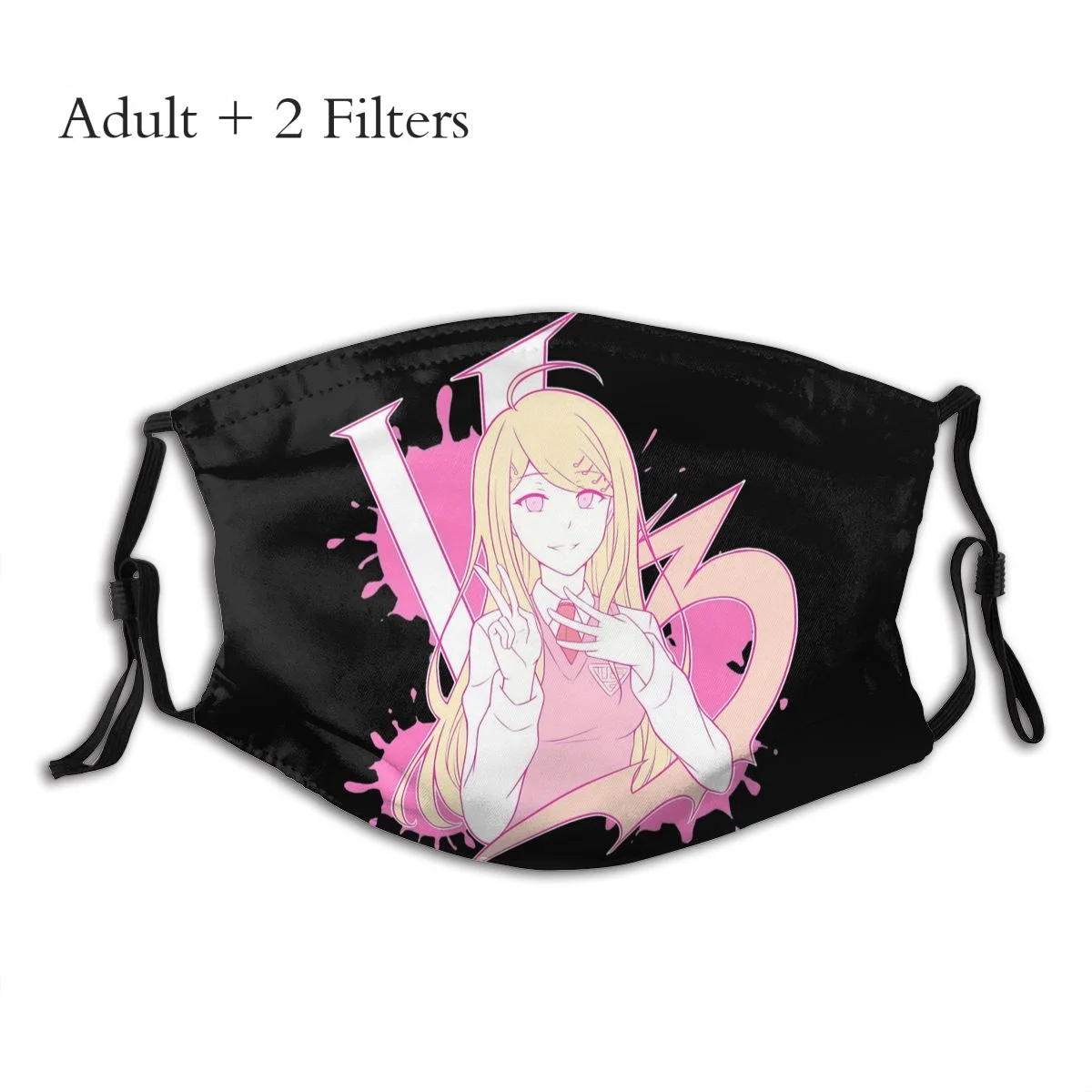 

Маска для лица Kaede Akamatsu Danganronpa, многоразовая моющаяся маска с фильтрами