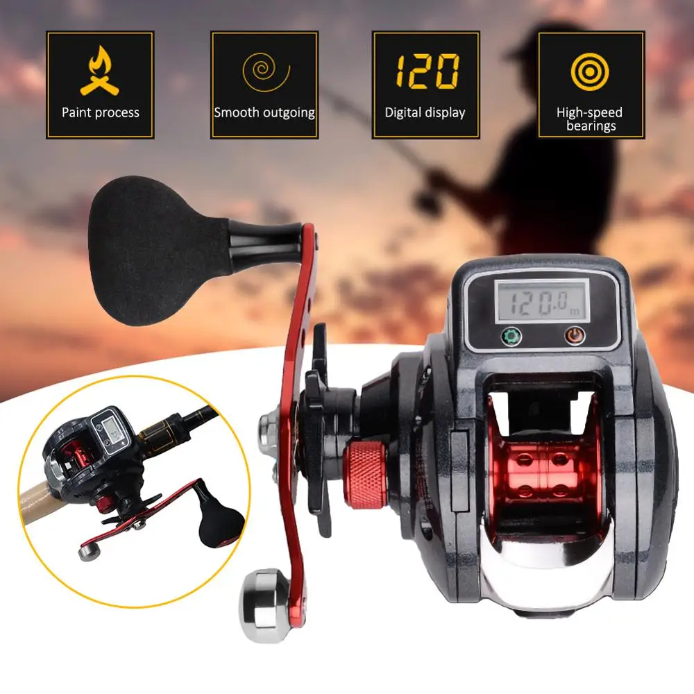 

High Quality Baitcast Reel Digital Display Water Drop Wheel Fishing Line Left Right Hand Centrifugal Brake Fish Wheel Cup
