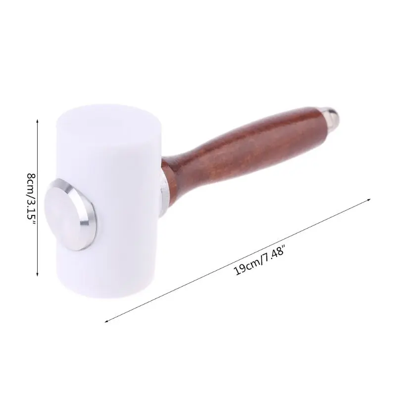 

T Shape Leather Carving Hammer Wood Handle Nylon Mallet Punch Tool Handheld DIY Leathercraft E56C
