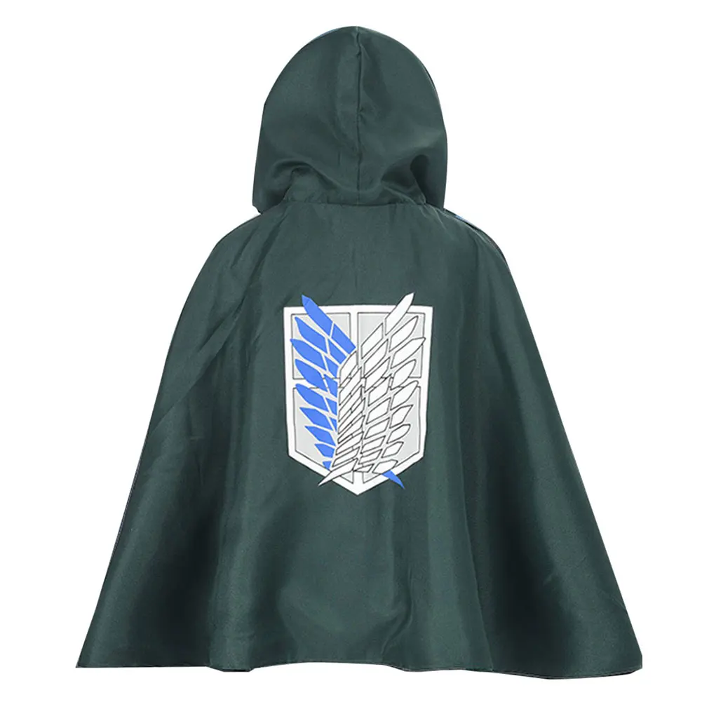 Зеленая накидка Эрена йера из аниме атака на Титанов костюм для солдат спецназ