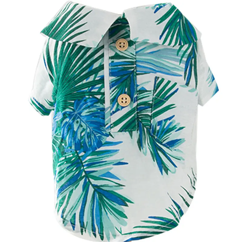 

Designer Small Dog Matching Clothes Vacation Style Shirt Puppy Spring and Summer Thin Small Dog Comfortable Teddy 2021 Fashion