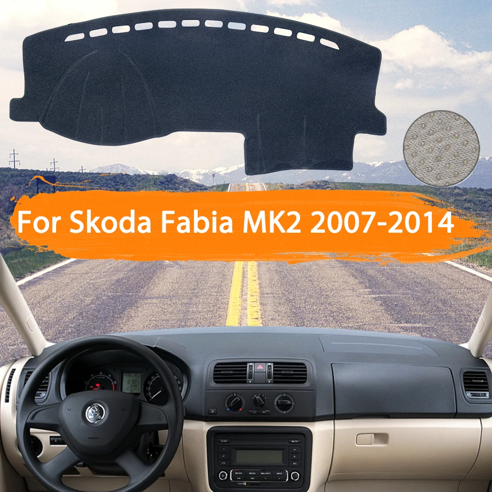 

For Skoda Fabia 2 5j 2007~2014 Car Dashboard Cover Avoid Light Pad Instrument Platform Cover Mat Carpet Trim Accessories 2008