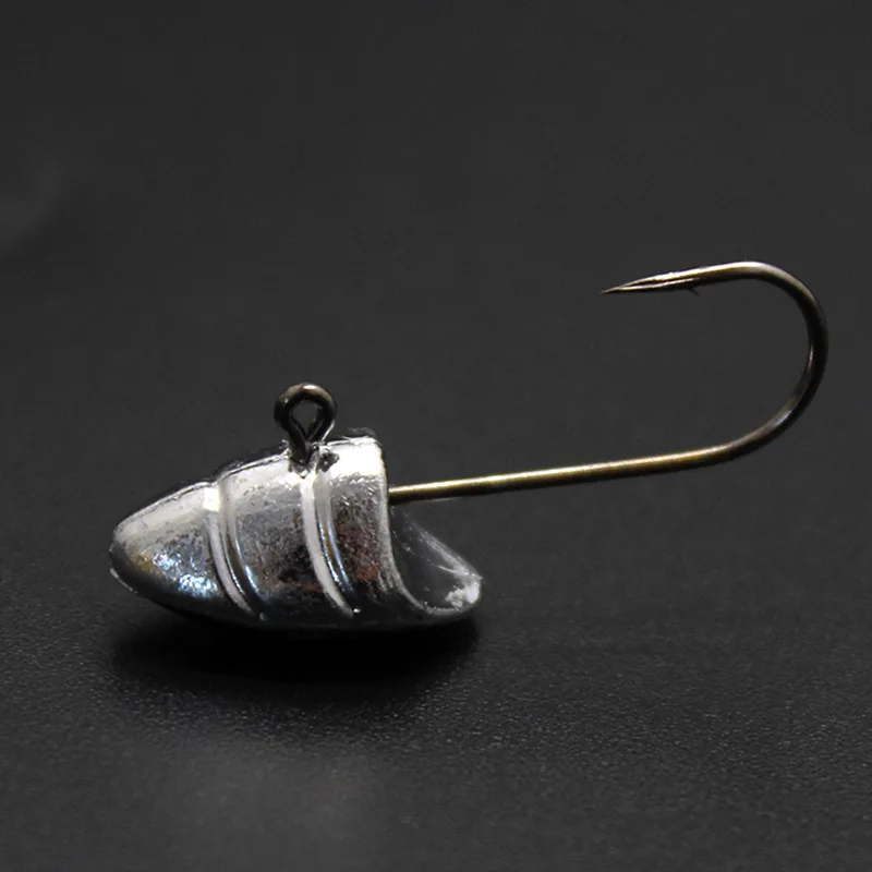 5 шт./лот крючок с свинцовой головкой для рыбалки Усиленный прорезью крови мягкой