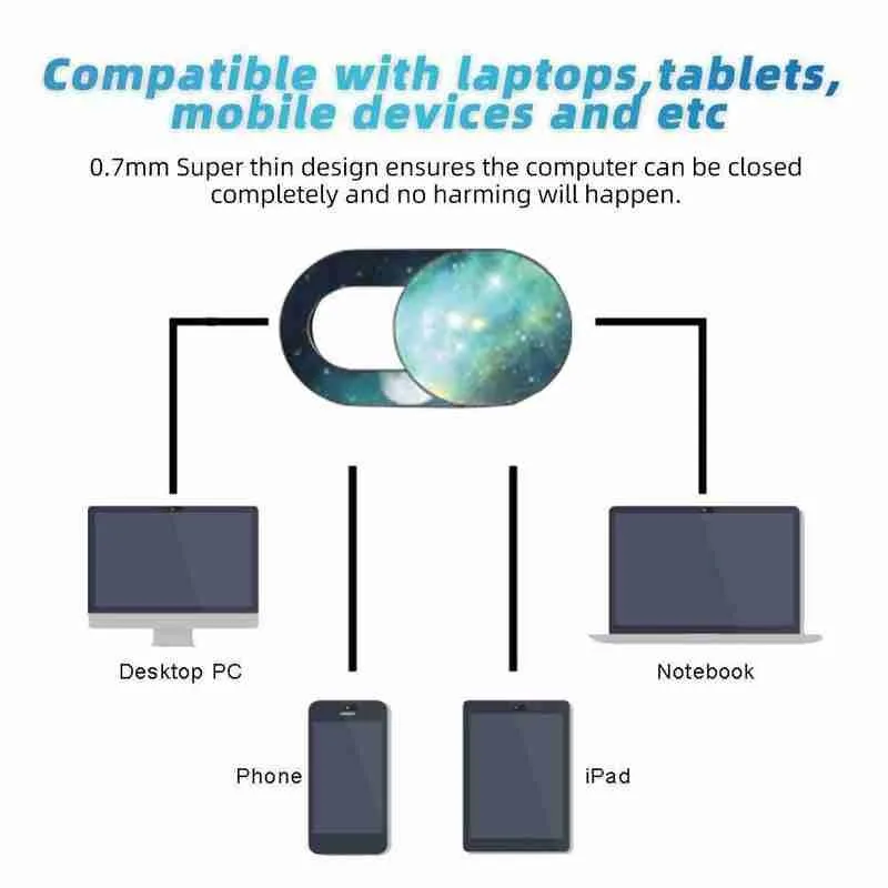 

Webcam Privacy Protection Cover Oval Computer Lens Blocking Sticker For Laptops And Mobile Phones Anti Peeping