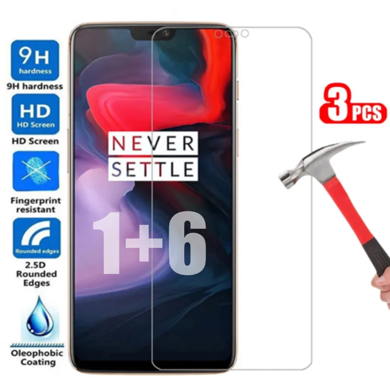Защитное стекло 9H для экрана Oneplus 6 1 + One Plus телефона защитное закаленное oneplus plus6 3