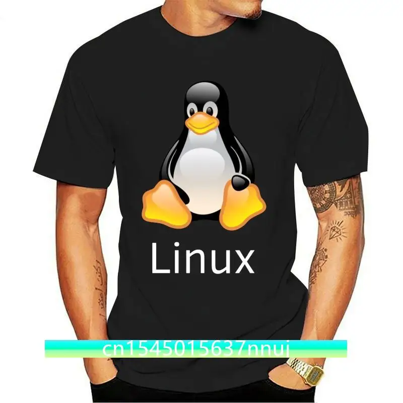 

2019 funny t shirt Linux T-shirt computer programmer penguin tshirt men tee
