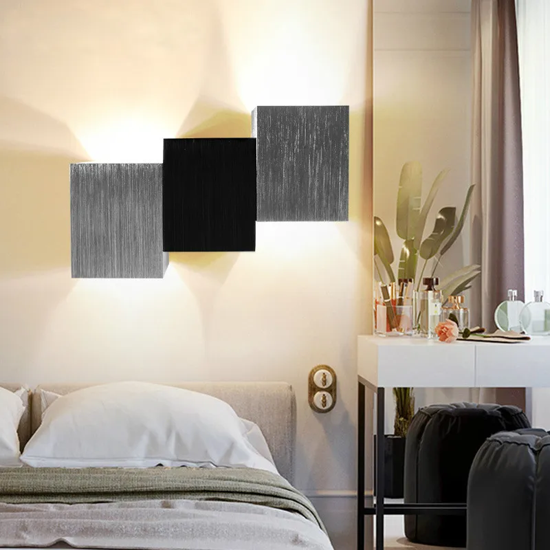 Современный настенный светодиодный светильник квадратные настенные лампы для