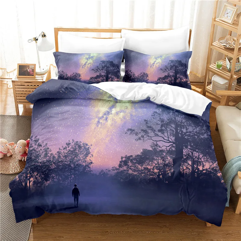 

Beautiful Scenery Painting Bedding Set Duvet Cover Set Bedding Digital Printing Bed Linen Queen Size Bedding Set Fashion Design