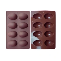 8 cup silicone egg mold food grade cake decorating chocolate mold easter diy baking tools unique design durable reusable
