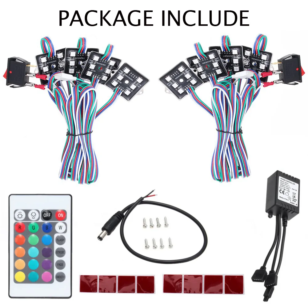 8 Вт светодиодный RGB светодиодной вспышкой светильник 5050SMD Водонепроницаемый ing 12V
