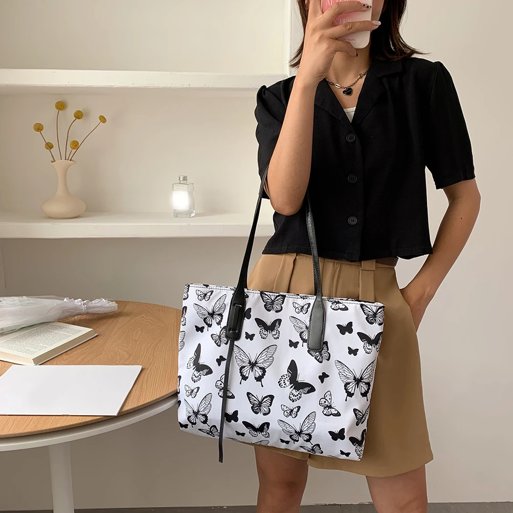 

Fashion Animal Pattern Printing Shoulder Tote Bag Women Canvas Large Capacity Handbags Female bag Shopper College shoulder bags
