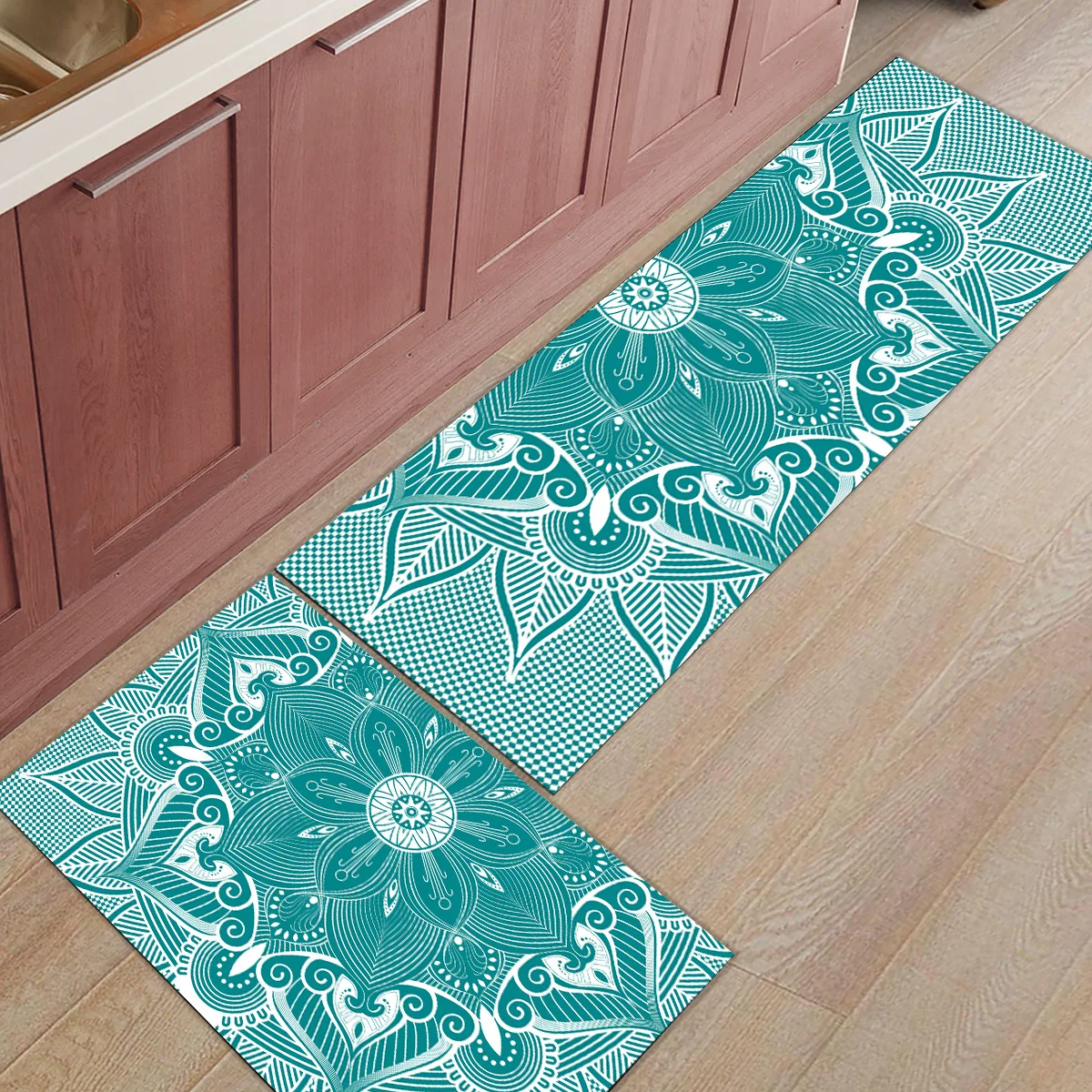 2 шт. Коврики для кухни с рисунком мандалы коврики входного пути ванной гостиной