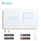 BSEED Wifi световой переключатель с 3 Gang умный переключатель Белый Черный Цвет Поддержка для Tuya Google Assistant приложение для товары для дома