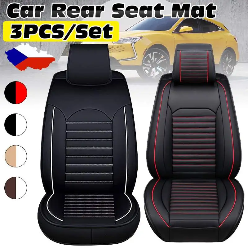 

Waterproof Car Seat Cover Universal PU Leather Auto Front Rear Seat Cushion Protector Pad Mat Fit Most Car Accessories Interior