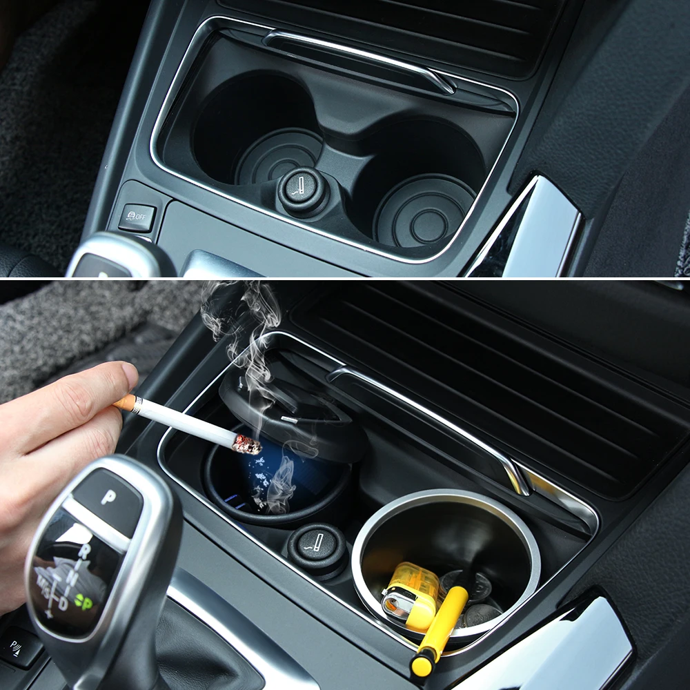 Car Truck LED Cigarette Smoke car Ashtray for opel astra j peugeot 308 407 tesla model 3 kia ceed fiat 500 citroen c4 audi a4 b6 |