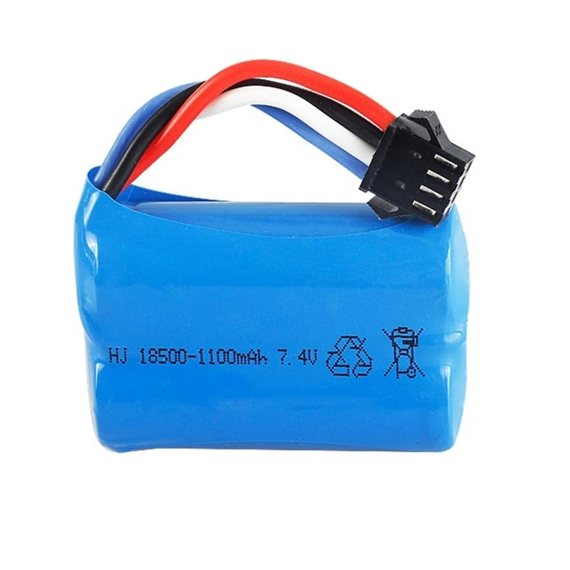 

Литий-ионный Аккумулятор 7,4 в 1100 мАч 18500 для UDI R/C UDI001 UDI011 UDI901 Udi007 Udi002 HQ960 / 747 Venom, батарея 7,4 В