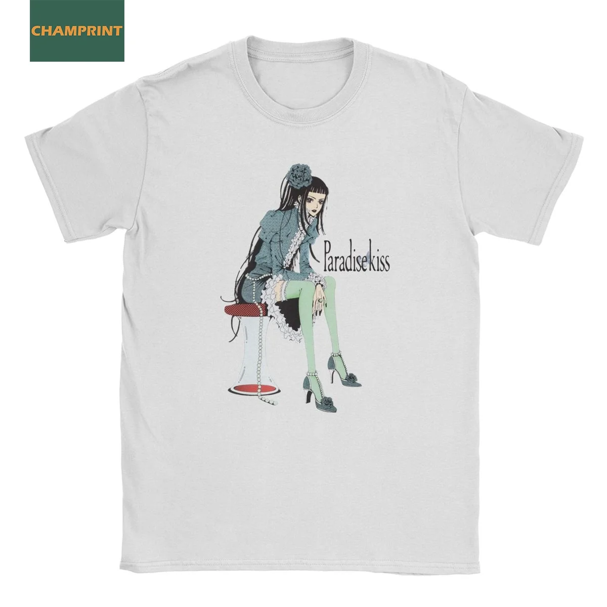 

Men T-Shirt Paradise Kiss Yukari Caroline Novelty Cotton Tees Short Sleeve Anime T Shirts Crewneck Tops Adult